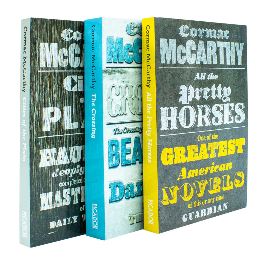 Border Trilogy Series Collection 3 Books Set: All the Pretty Horses, The Crossing, Cities of the Plain - By Cormac McCarthy - Paperback