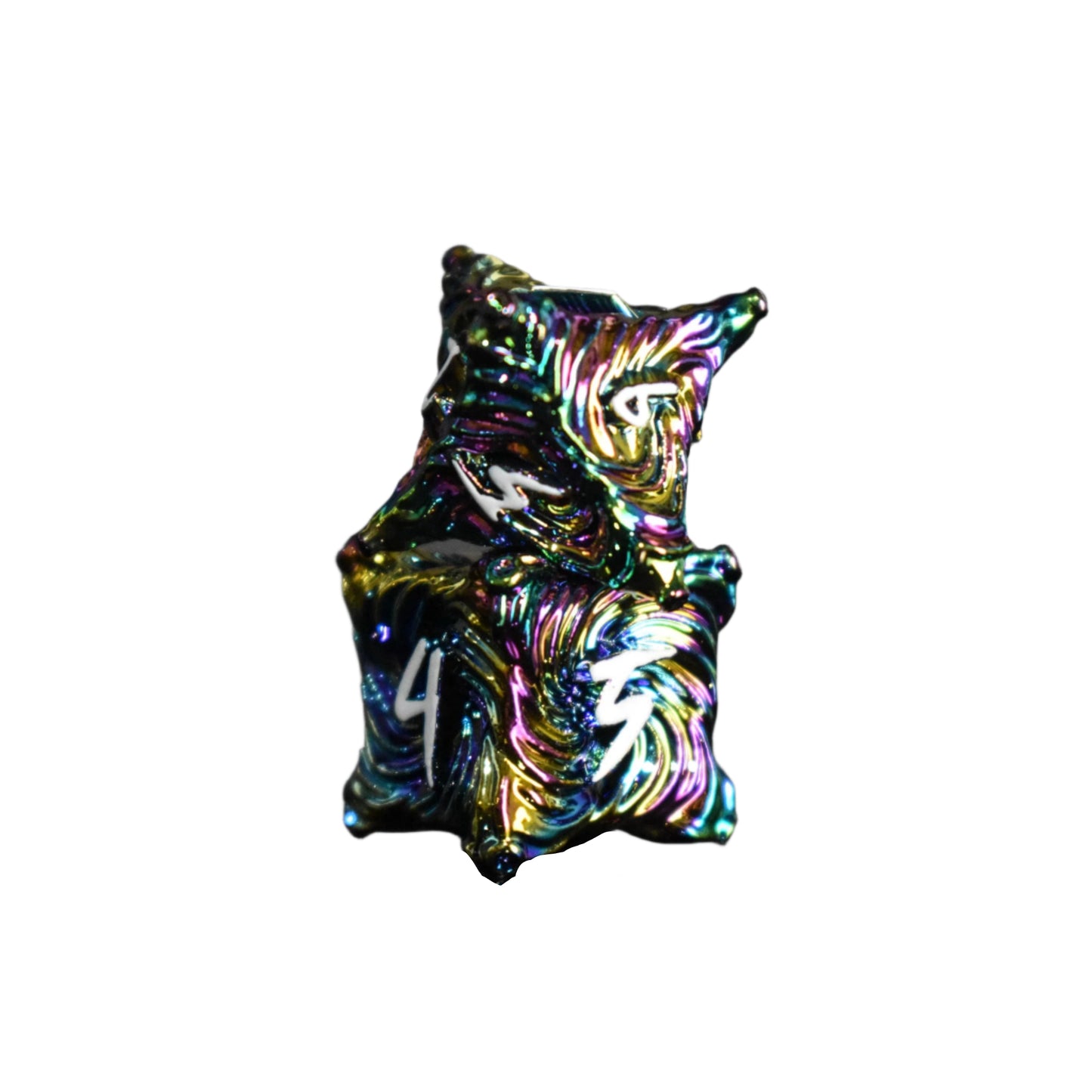 Vortex Warp Metal Dice Set - Iridescent