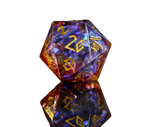 Ethereal Light Sharp-Edged Resin Dice Set