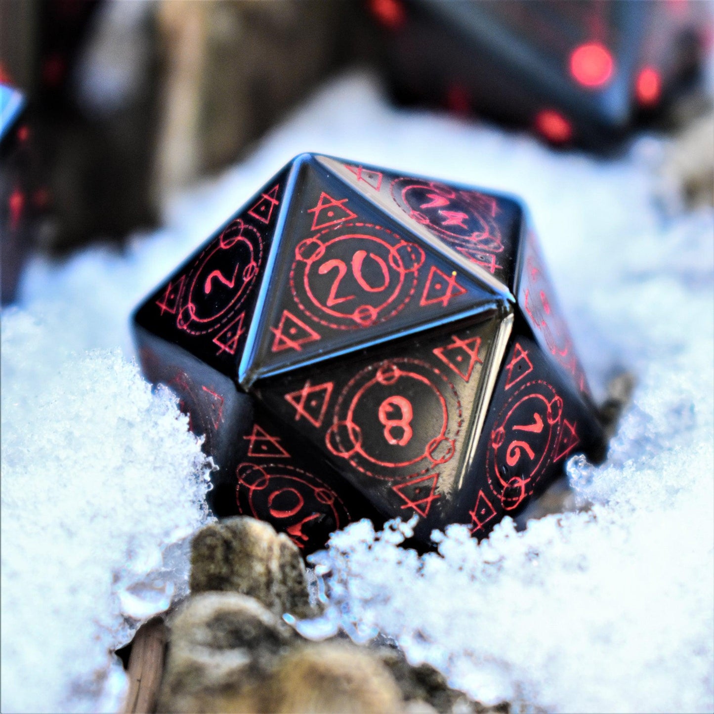 Spellcaster Obsidian Stone Dice