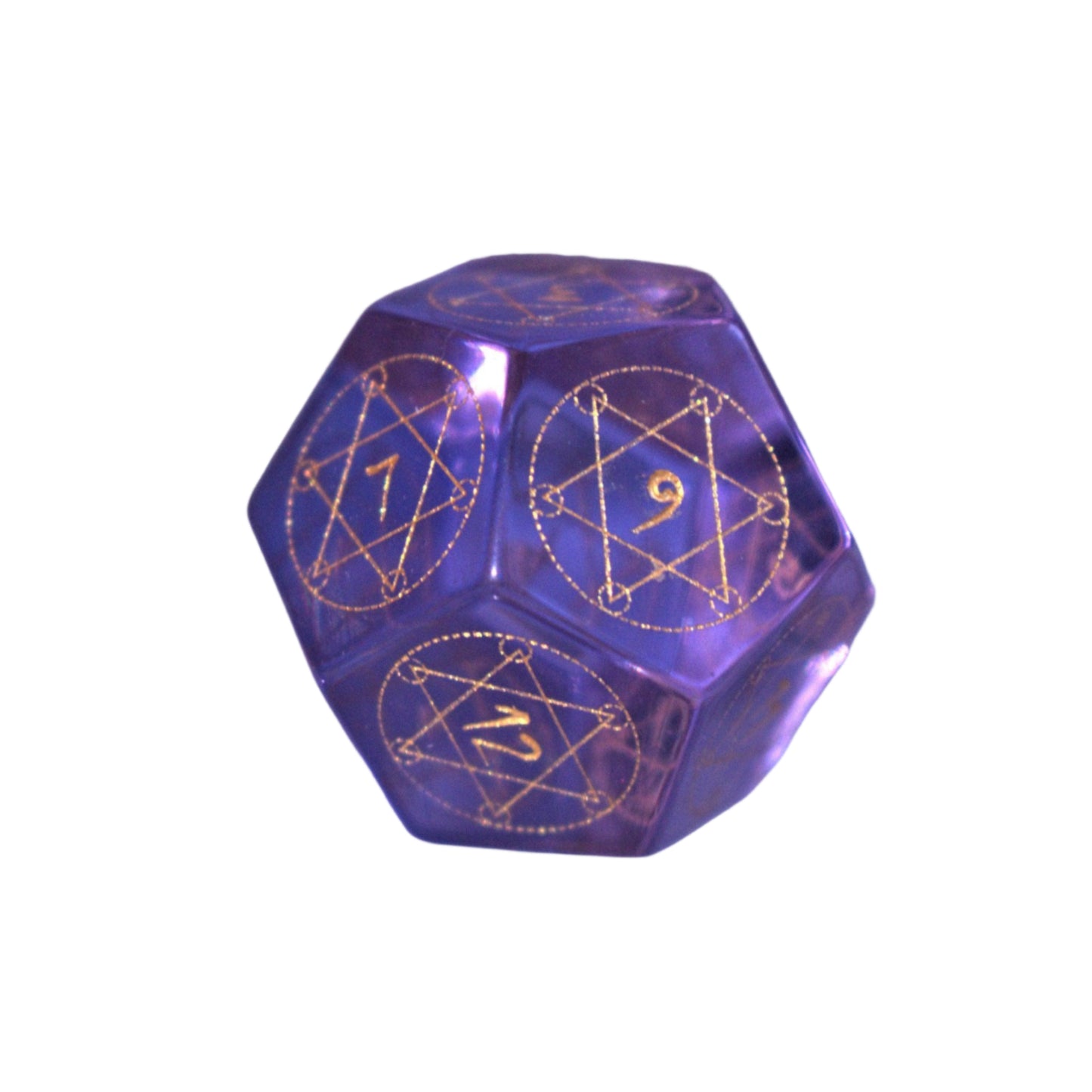 Spellcaster Purple Glass Dice Set