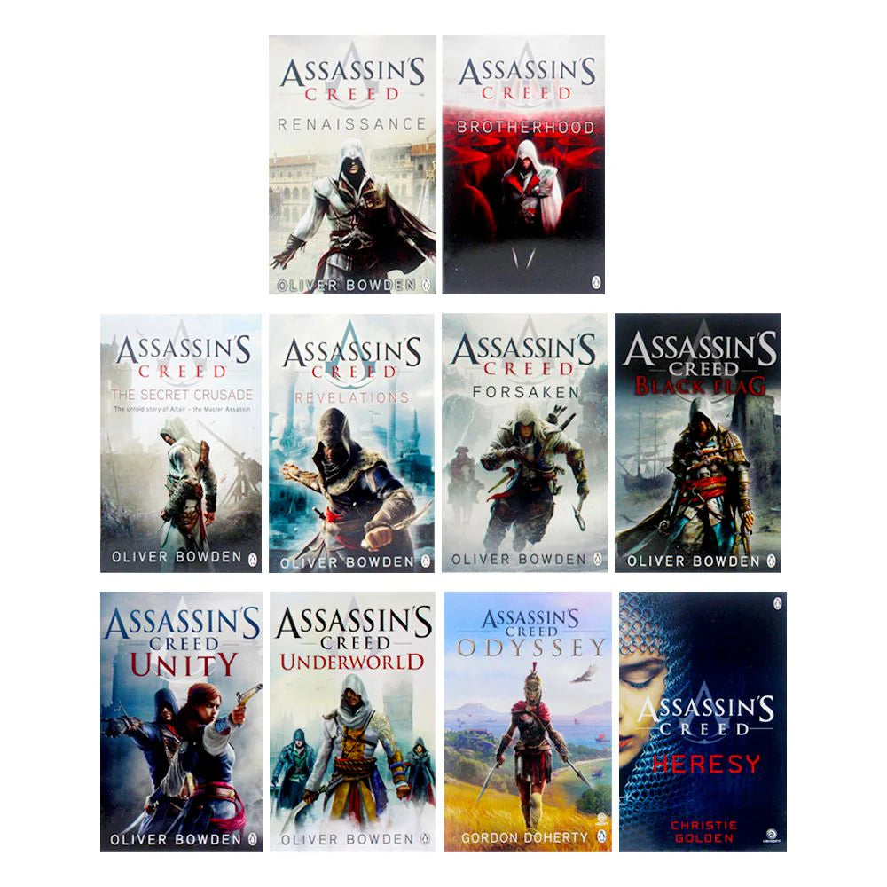 Assassins Creed 10 Book Collection Pack Set - Official - Oliver Bowden - Paperback