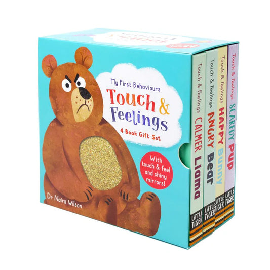 My First Behaviours Touch & Feelings 4-Book Gift Set by Dr Naira Wilson | Board Books for Toddlers – Early Learning, Emotions & Family Education