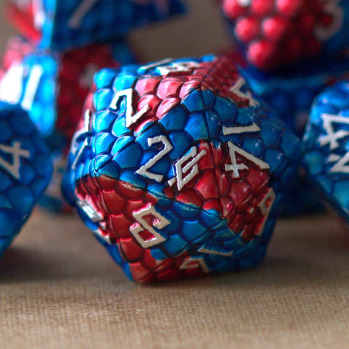 PRE-ORDER || Fire and Ice Dragon's Egg Metal Dice Set