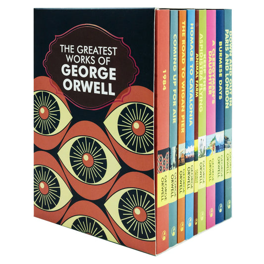 The Greatest Works of George Orwell 9 Book Set Collection - Homage to Catalonia, Burmese Days, 1984 & More