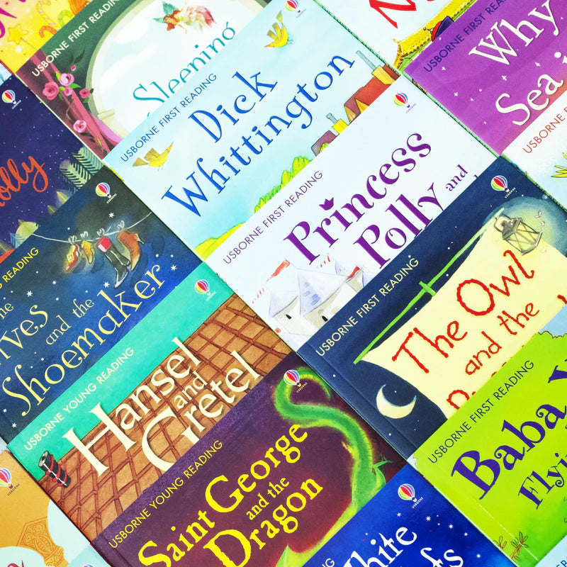 Usborne My Second Reading Library – 50 Paperback Books Box Set Collection (Red)| Engaging Children's Books for Learning, Fun & Reading Skills (Age 6+)