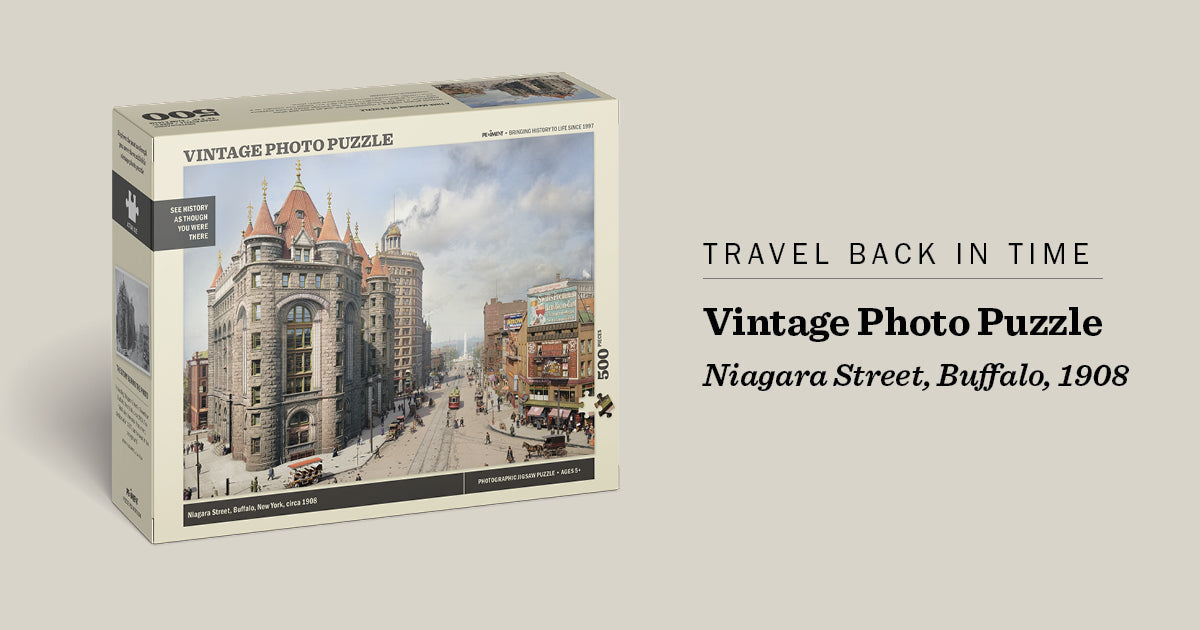 Vintage Photo Puzzle: Niagara Street, Buffalo, 1908: 500 Pieces