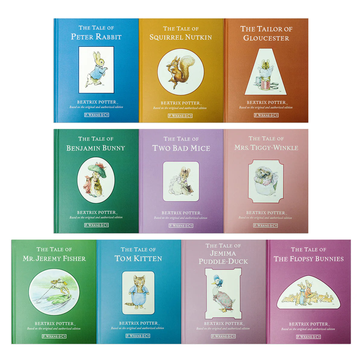 Peter Rabbit 10-Book Box Set Collection by Beatrix Potter: Deluxe Hardback Children's Classics – Illustrated Bunny Tales and Bedtime Stories