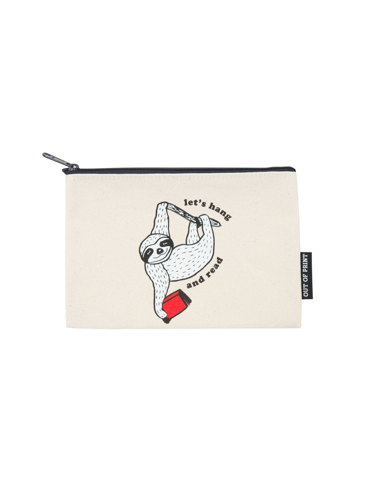 Book Sloth - Let's Hang and Read - Pouch