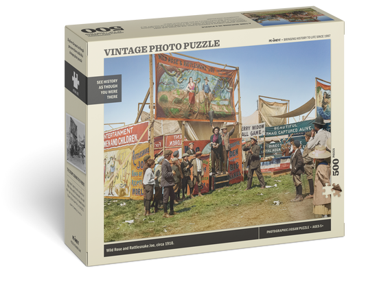 Vintage Photo Puzzle: Wild Rose and Rattlesnake Joe, 1910: 500 Pieces