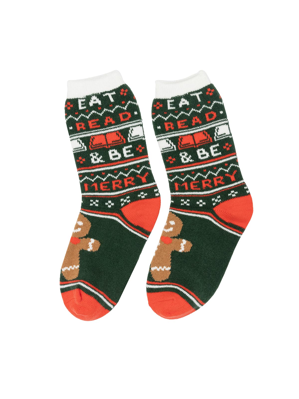 Eat, Read, & Be Merry Cozy Socks