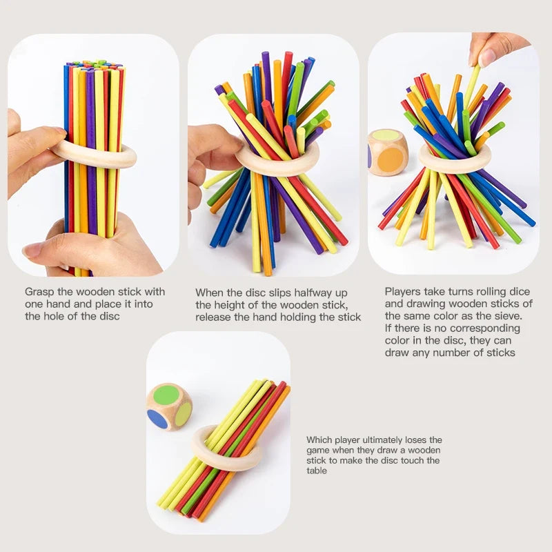 Wooden Stick Board Game | Montessori Parent-Child Interaction Toy