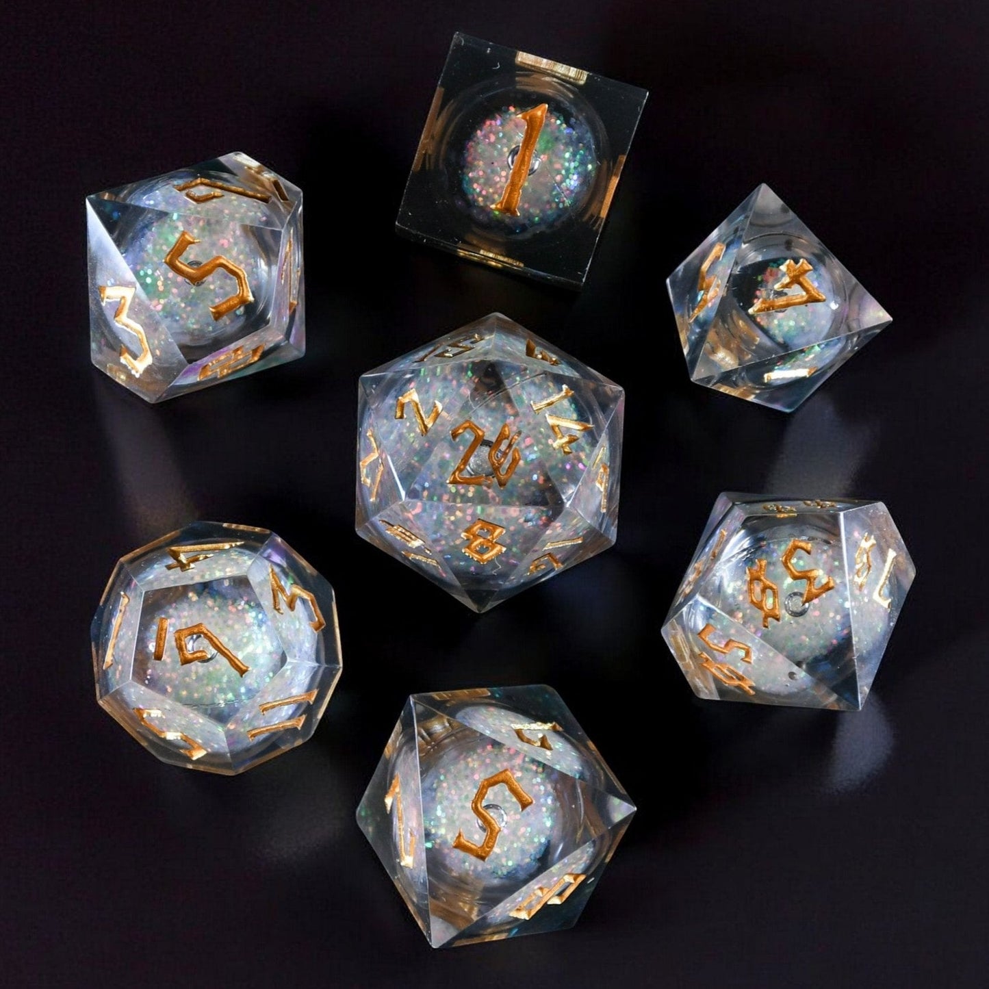 Pre-Order || Starry Wisp Liquid Core Dice Set