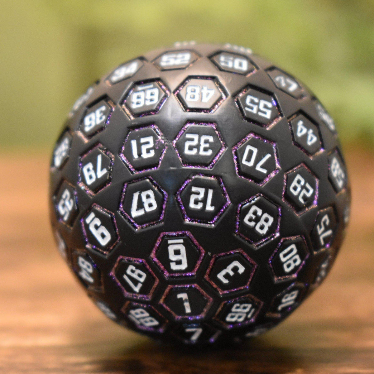 PRE-ORDER || The Orb D100 - Purple, White, and Black Metal Die