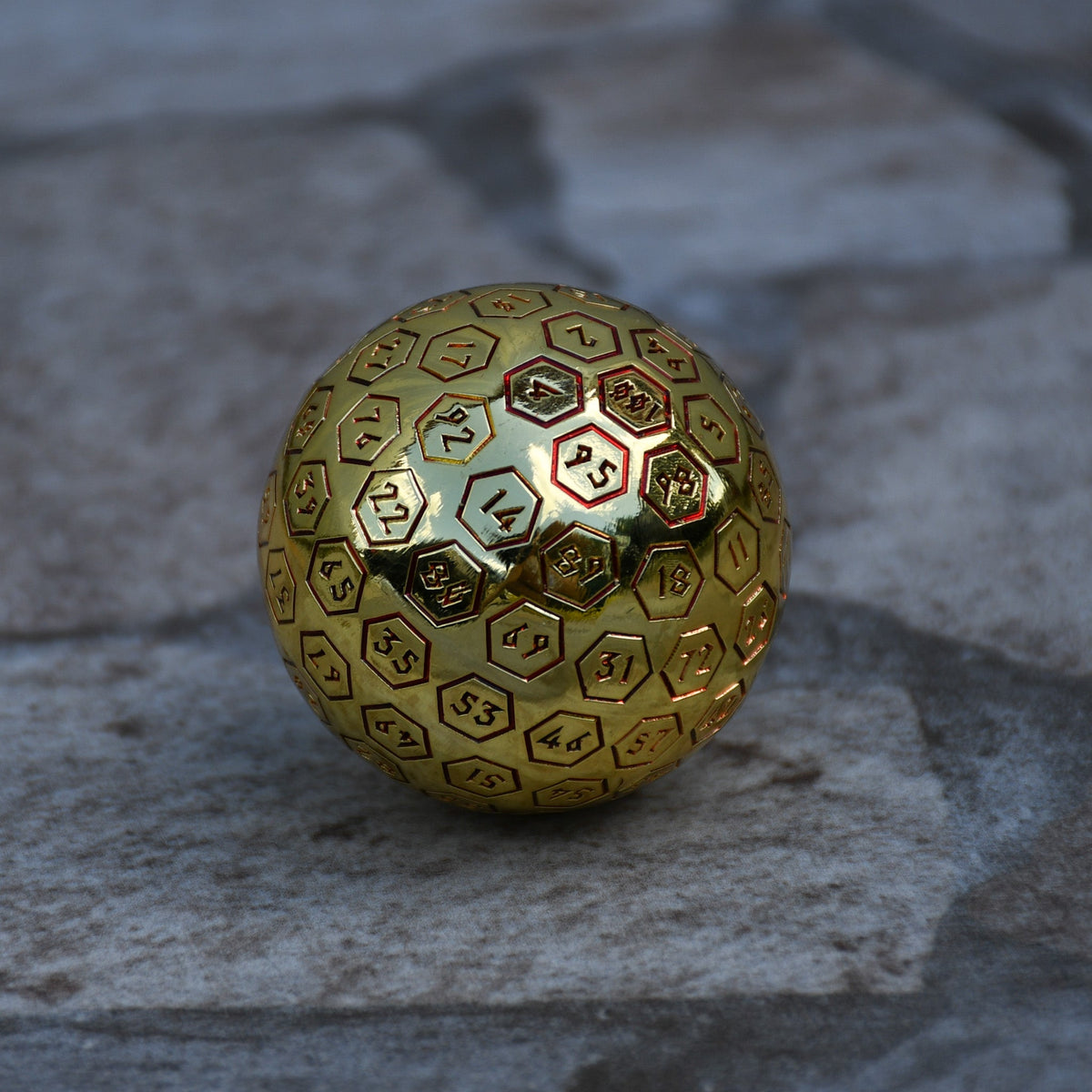 PRE-ORDER || The Orb D100 - Red and Gold Metal Die
