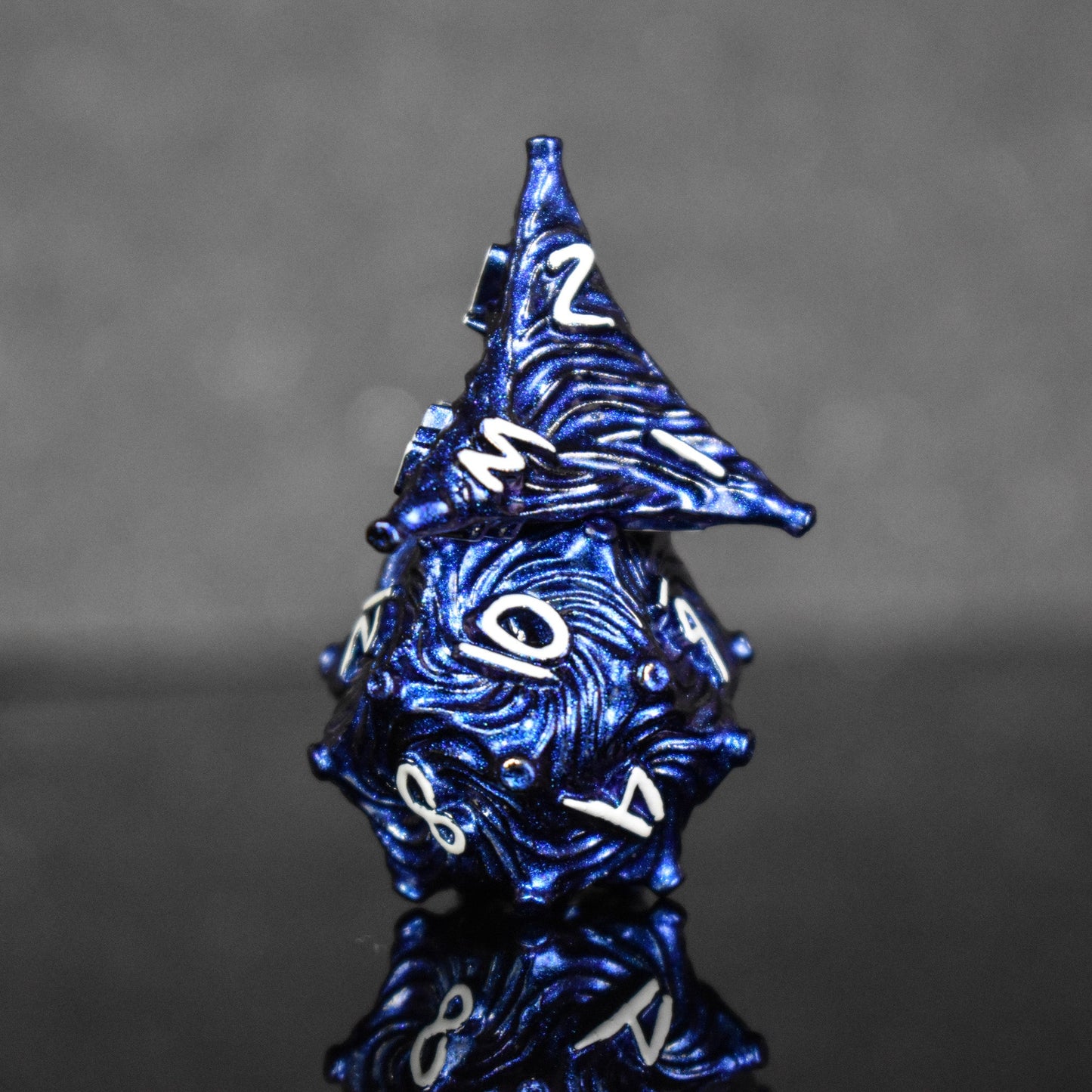 Pre-Order || Vortex Warp Metal Dice Set - Pearlescent Blue