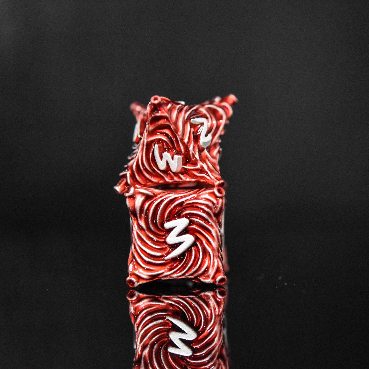 Pre-Order || Vortex Warp Metal Dice Set - Red