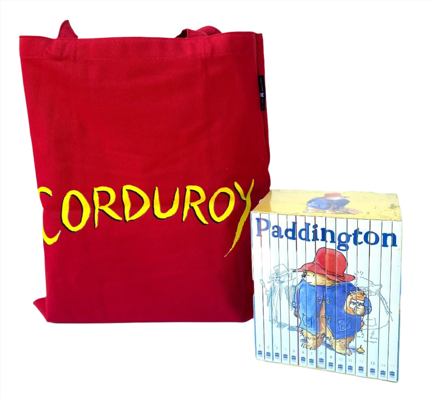 Paddington Bear Set with Corduroy Bear Tote