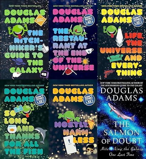 The Hitchhiker's Guide to the Galaxy (6 Book Set in the Series) Mass Market Paperback