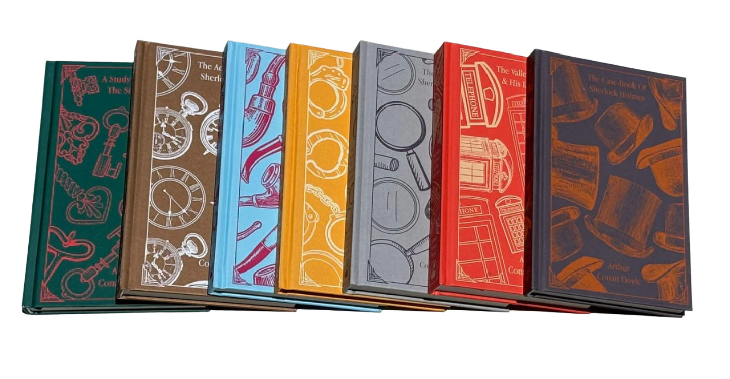 Sherlock Holmes Complete Seven Books Hardcover Collection Set - By Sir Arthur Conan Doyle - Hardcover