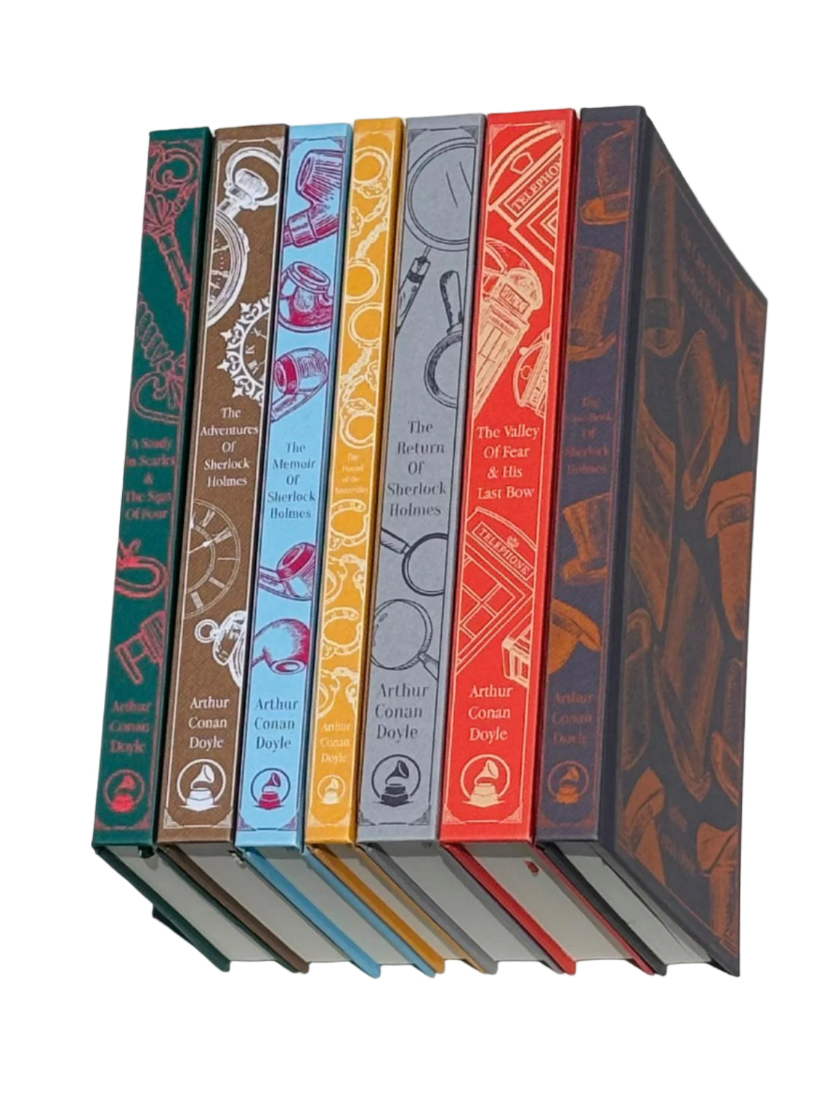 Sherlock Holmes Complete Seven Books Hardcover Collection Set - By Sir Arthur Conan Doyle - Hardcover