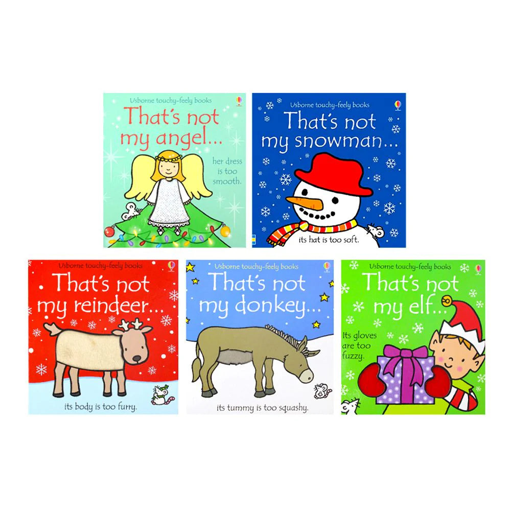 Thats Not My Touchy Feely - 5 Board Books Set - Christmas Collection