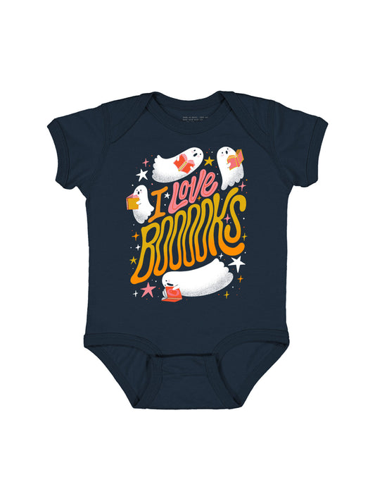 I Love Booooks Baby Bodysuit