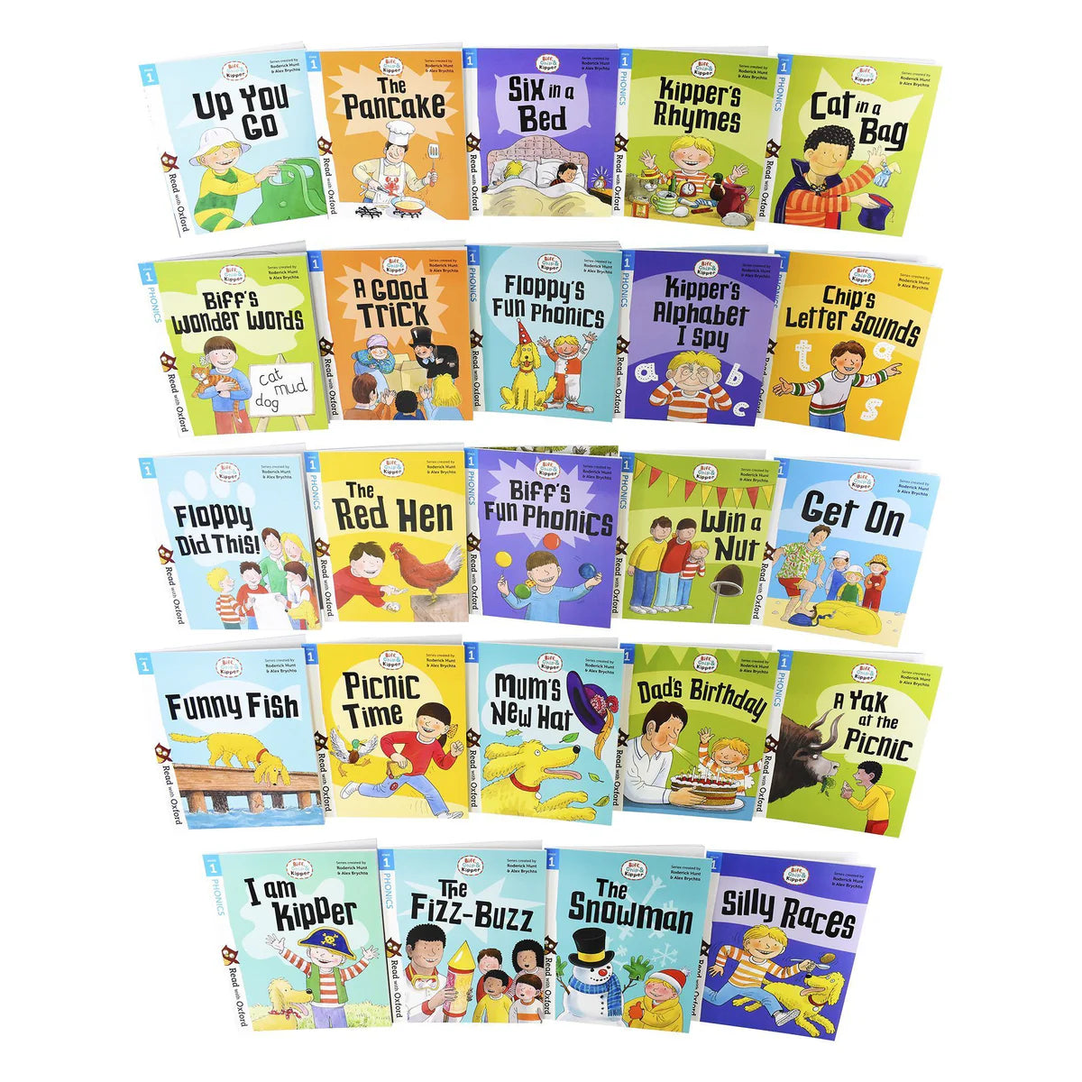 Read with Biff, Chip & Kipper Set - Phonics and First Stories - 24 Books Collection