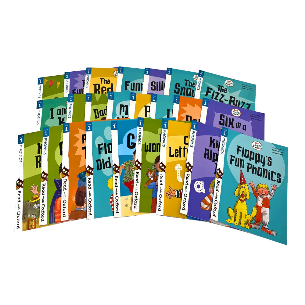 Read with Biff, Chip & Kipper Set - Phonics and First Stories - 24 Books Collection
