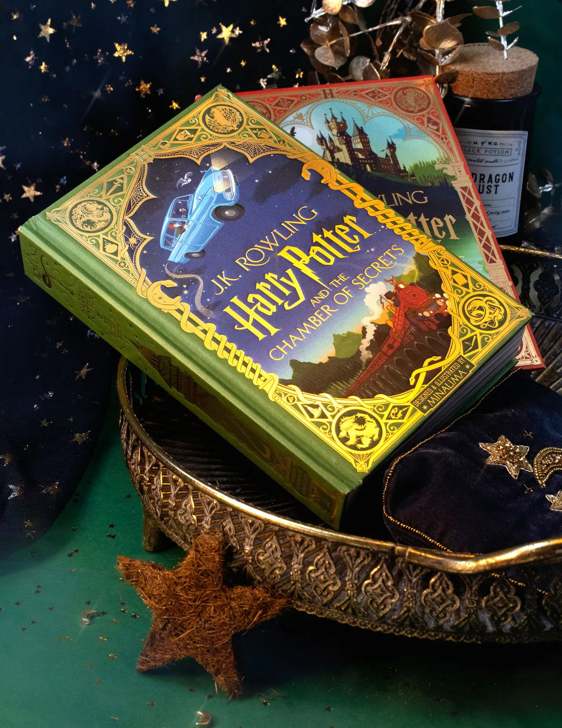 Harry Potter Mina Lima Collector's Edition Series Two Books Set: The Chamber of Secrets and the Philosopher’s Stone - by J.K. Rowling - Hardcover