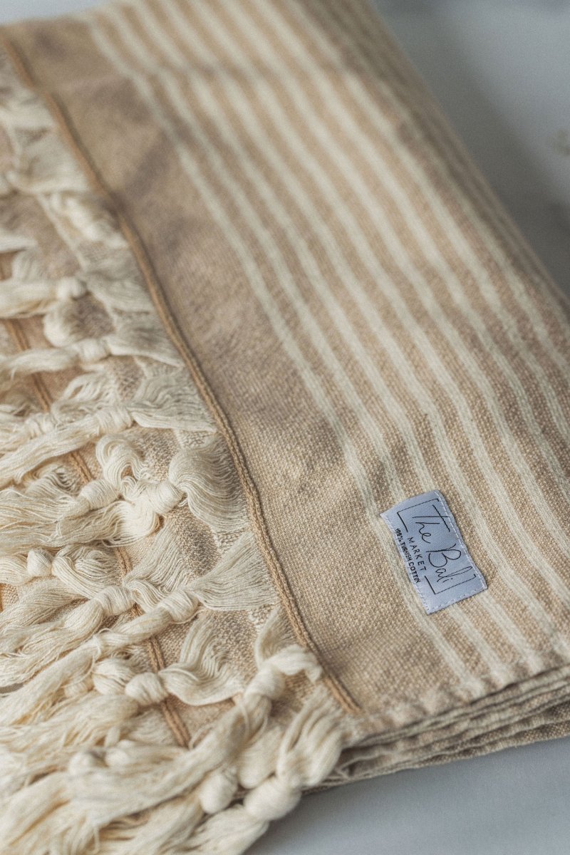 High Tide Collection Turkish Beach Towels - 34” x 70”, Organic Turkish Cotton with Terry Backing