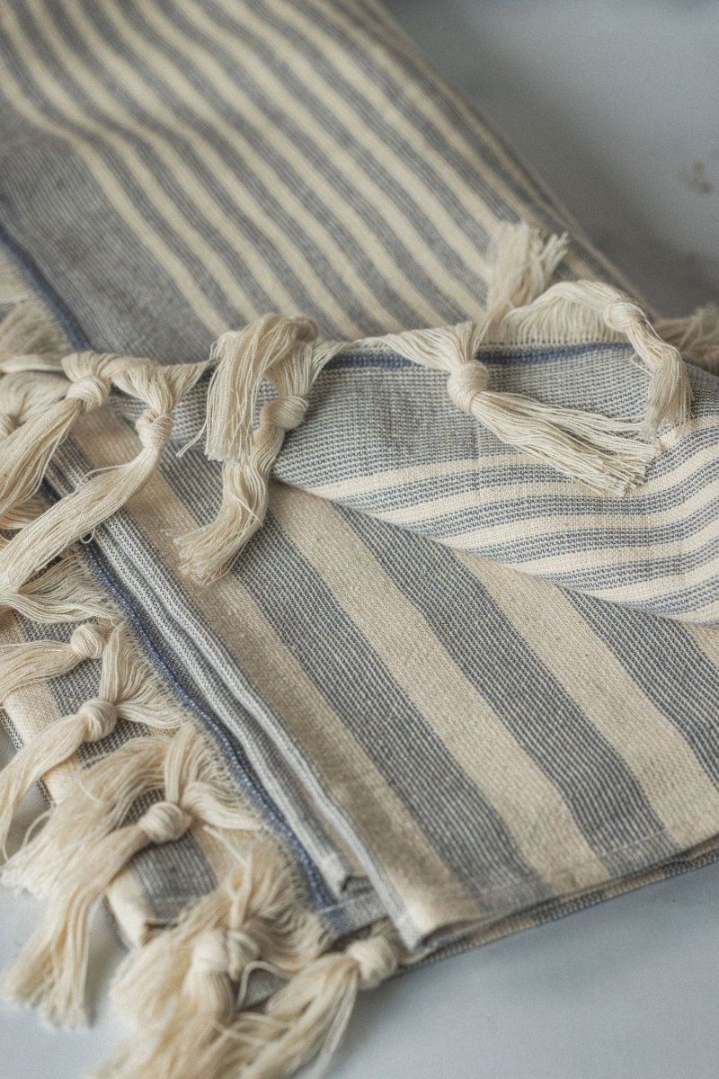 High Tide Collection Turkish Beach Towels - 34” x 70”, Organic Turkish Cotton with Terry Backing