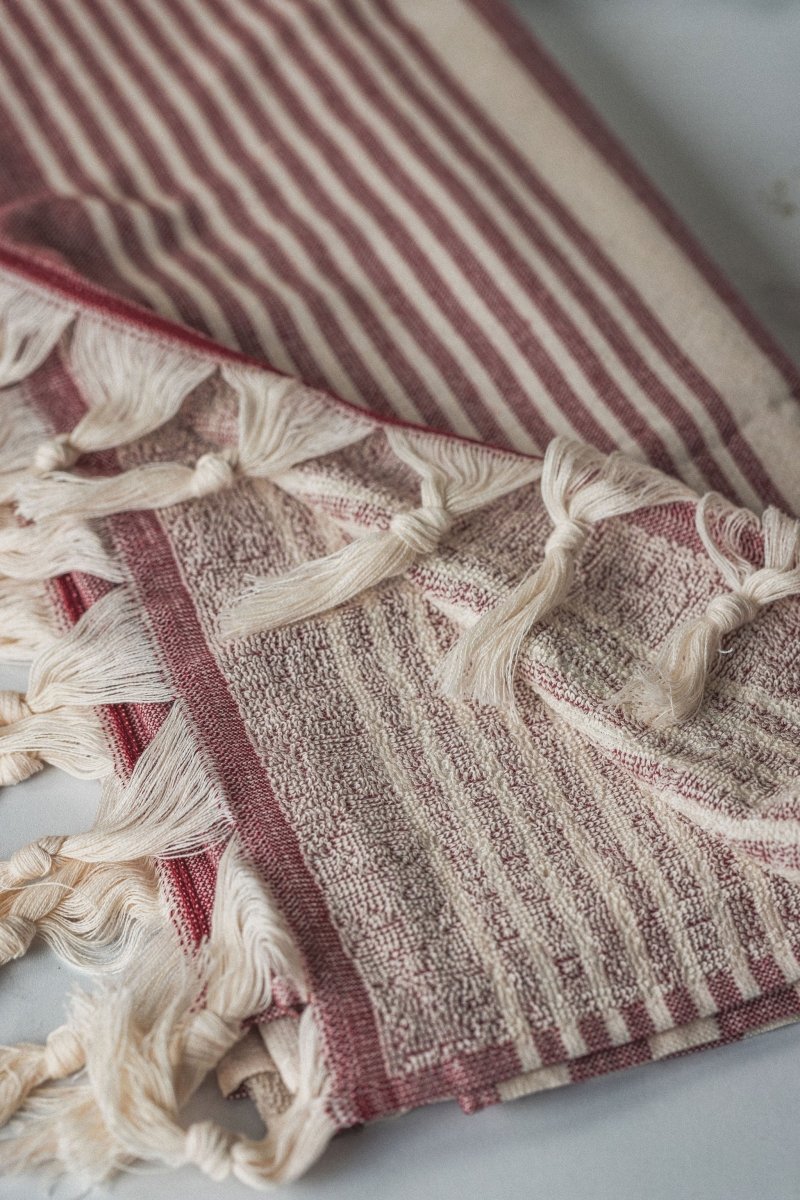 High Tide Collection Turkish Beach Towels - 34” x 70”, Organic Turkish Cotton with Terry Backing