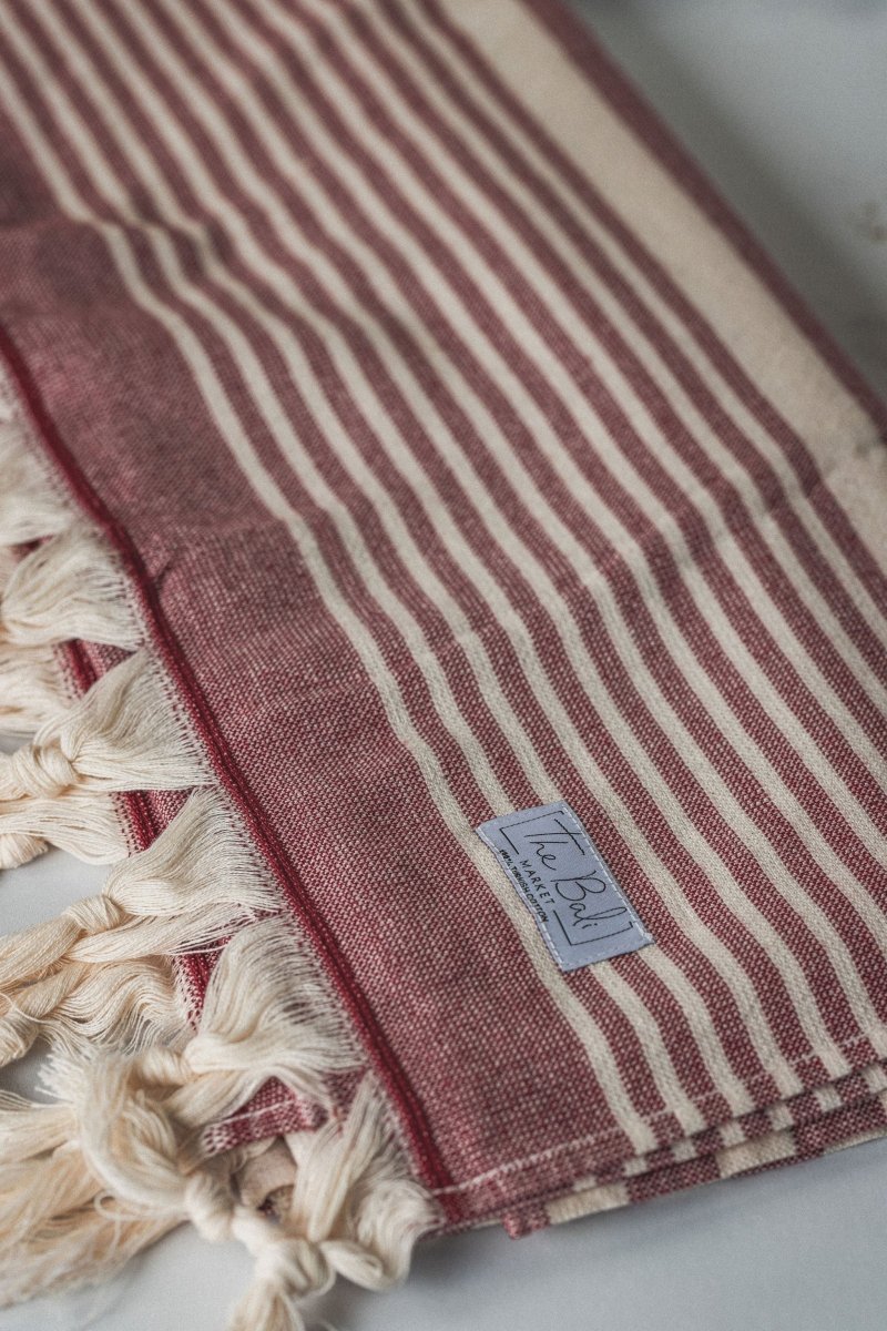 High Tide Collection Turkish Beach Towels - 34” x 70”, Organic Turkish Cotton with Terry Backing