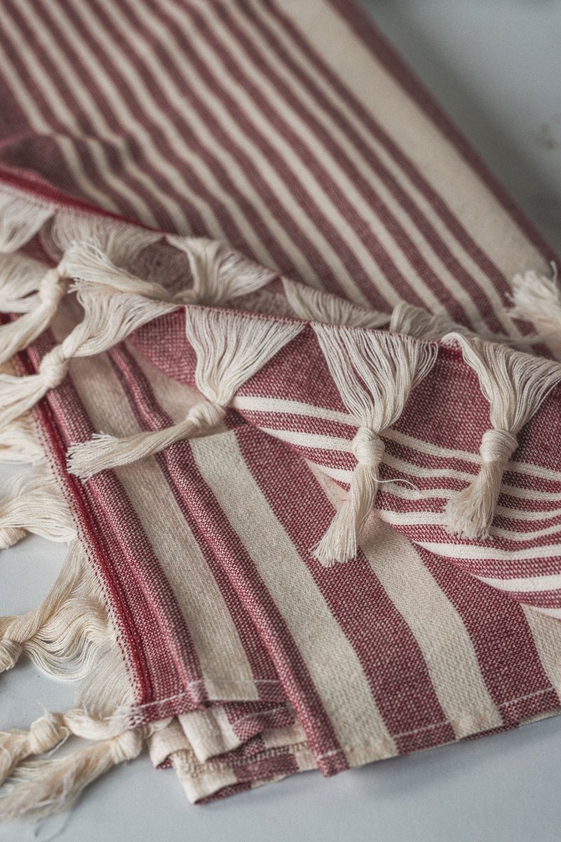 High Tide Collection Turkish Beach Towels - 34” x 70”, Organic Turkish Cotton with Terry Backing