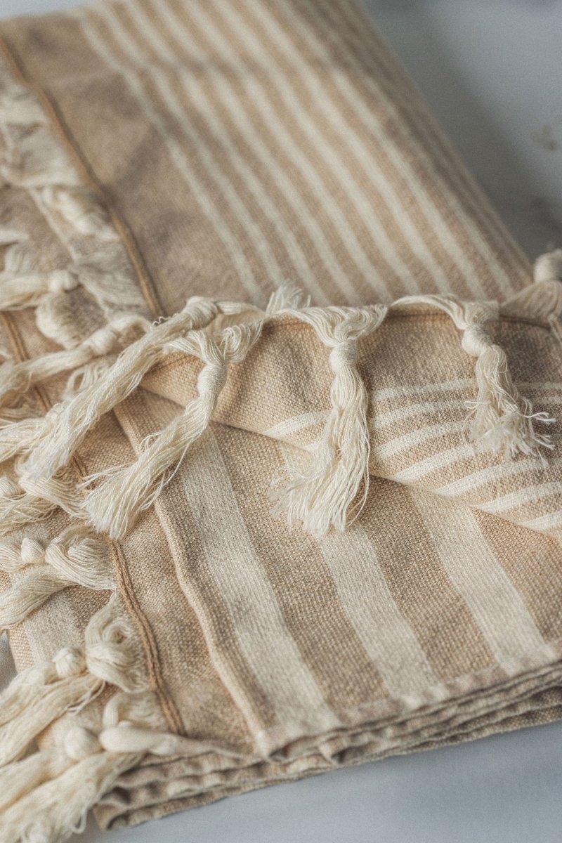High Tide Collection Turkish Beach Towels - 34” x 70”, Organic Turkish Cotton with Terry Backing