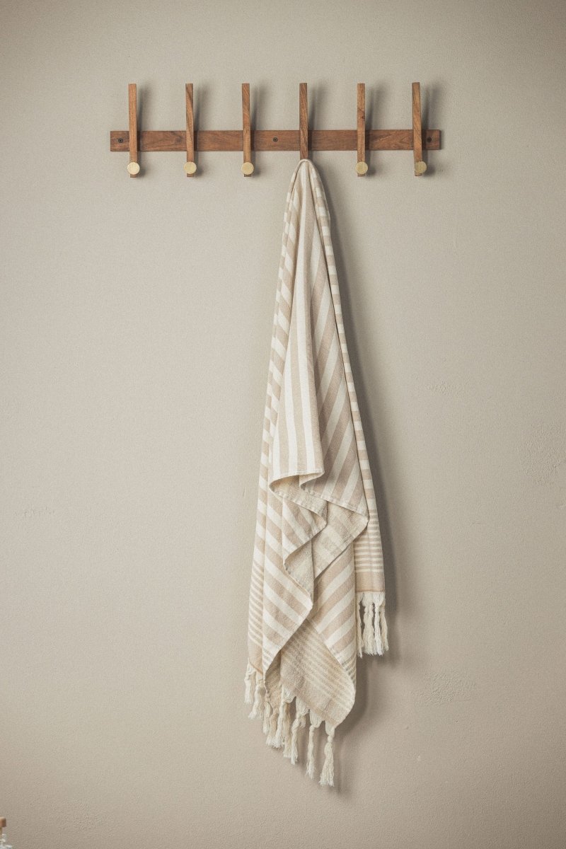 High Tide Collection Turkish Beach Towels - 34” x 70”, Organic Turkish Cotton with Terry Backing