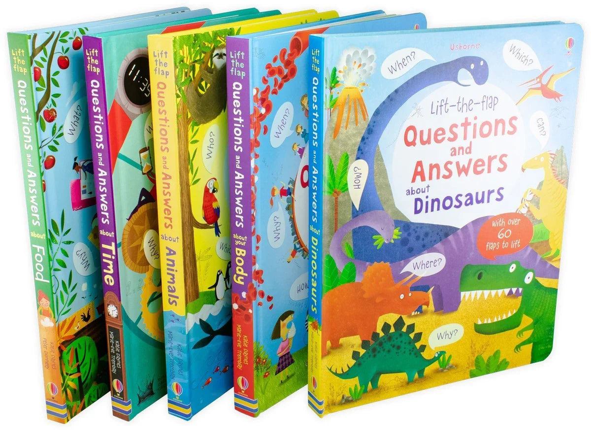 Usborne Lift-the-fFap Questions and Answers Collection 5 Books Box Set - Hardcover