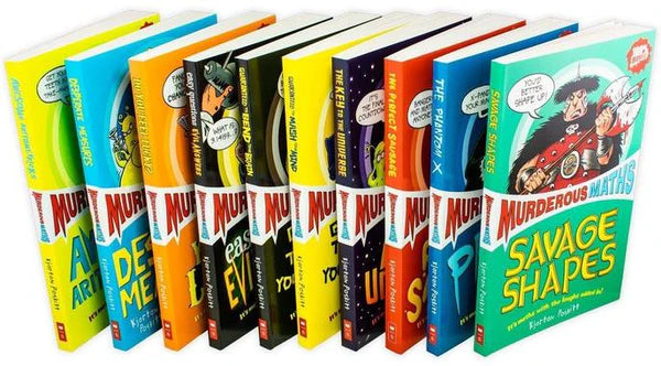 Murderous Maths Ten Book Set Fun & Educational Children's Books | Humorous Math Series for Kids & Young Readers - by Poskitt Kjartan