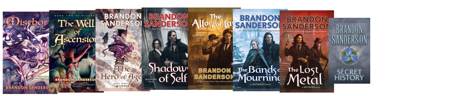The Mistborn 8 Complete Book Collection set - Brandon Sanderson - Hardcover