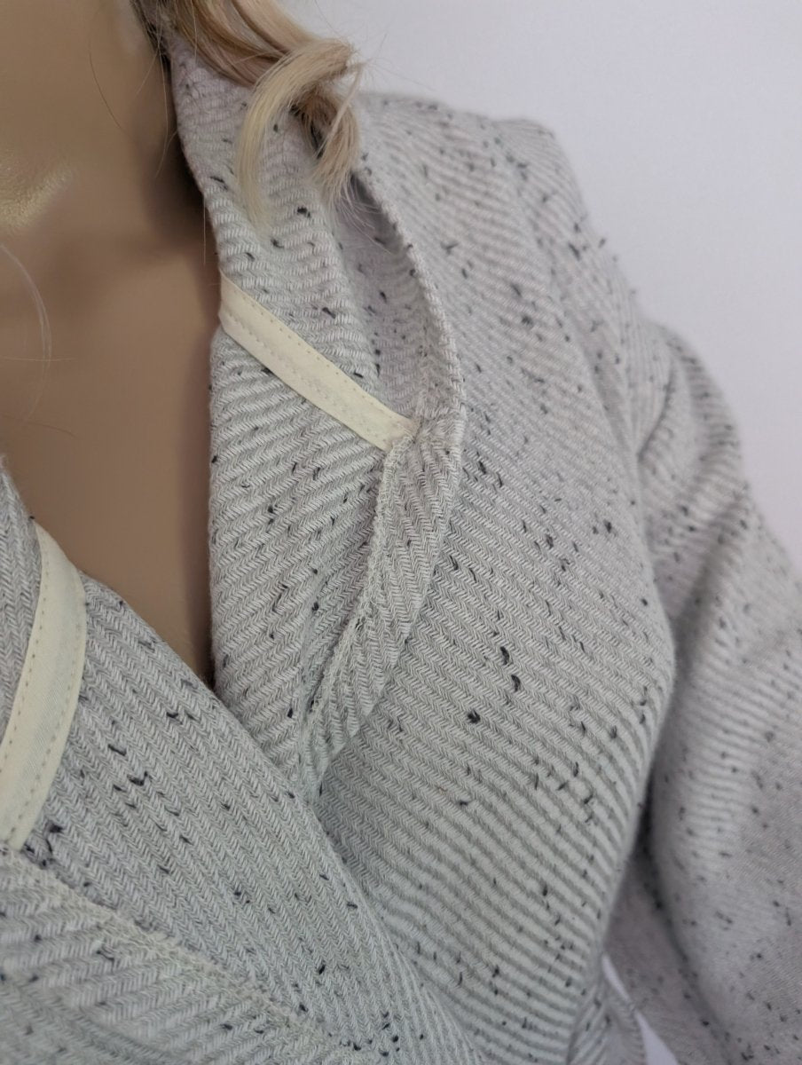 Serenity Bathrobe – Soft Flat Weave Turkish Cotton, Hooded Design