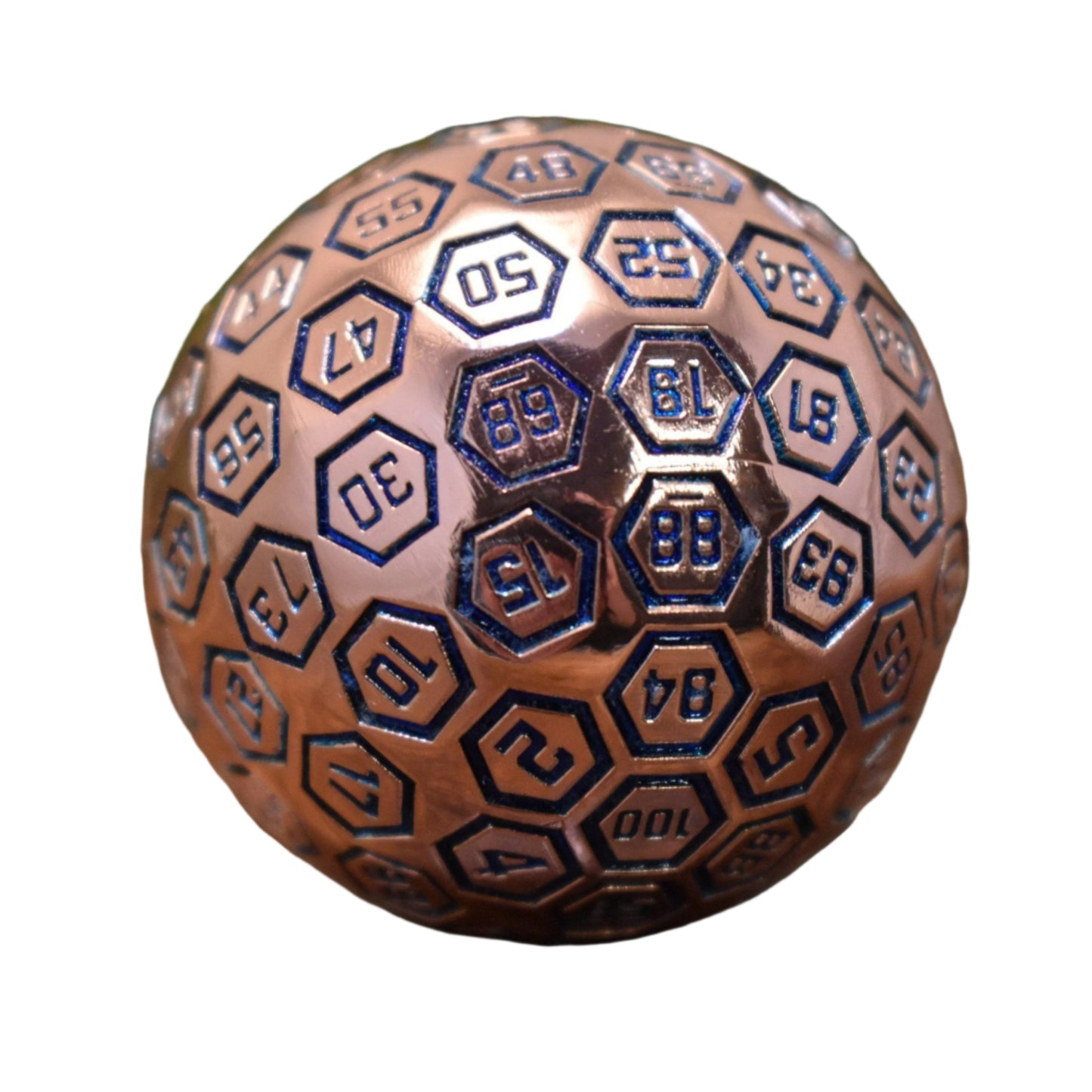 The Orb D100 - Aqua and Bronze Metal Die