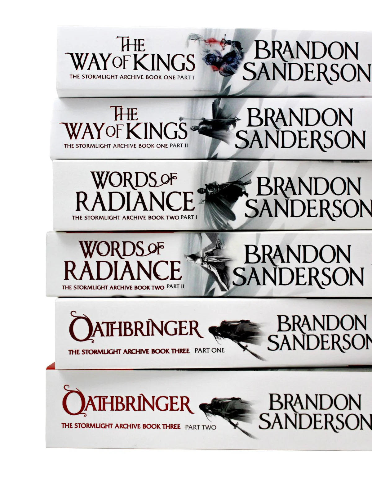 The Stormlight Archive Series 6 Books Collection Set: Words of Radiance Part I and II, The Way of Kings Part I and II -Oathbringer Part I and II - By Brandon Sanderson - Paperback