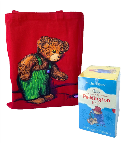 Paddington Bear Set with Corduroy Bear Tote