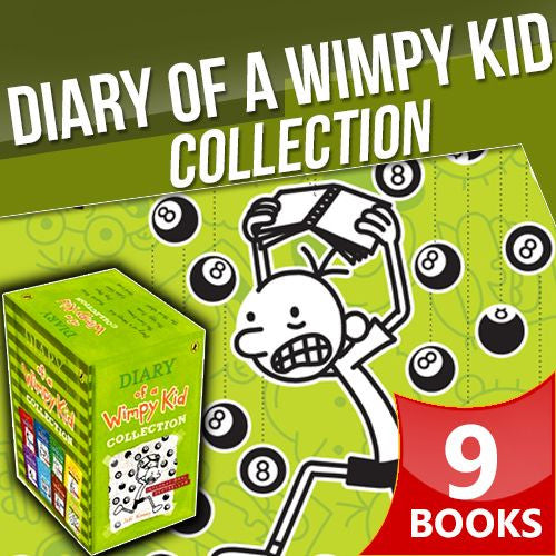 Diary of a Wimpy Kid Box Set - 9 Book Collection - Paperback - by Jeff Kinney
