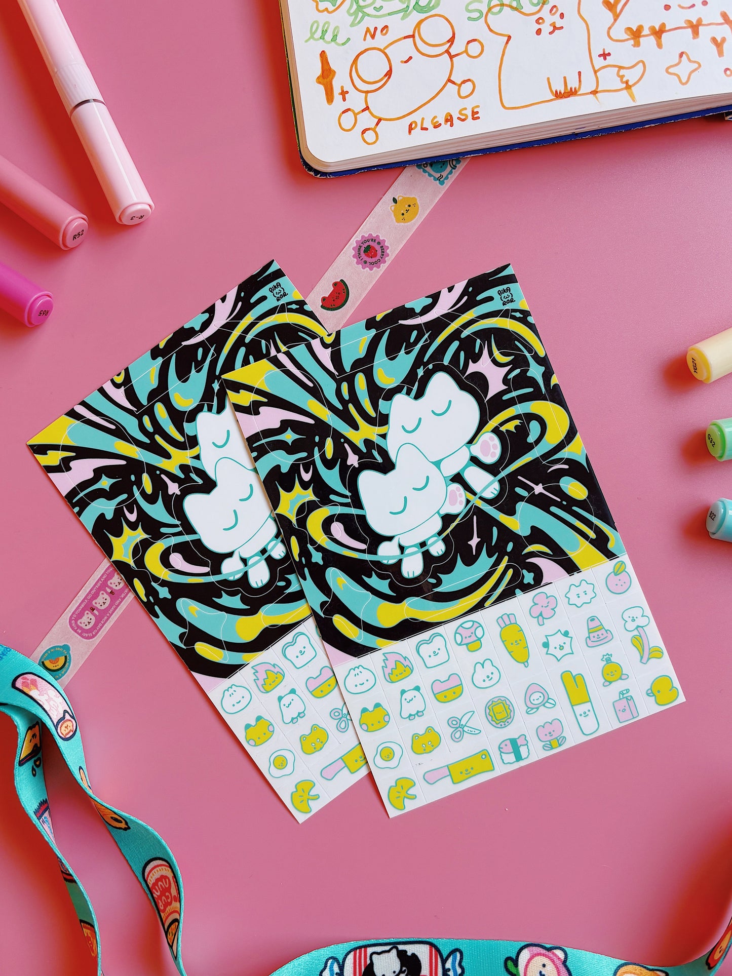 Transparent Swoosh Stickersheet