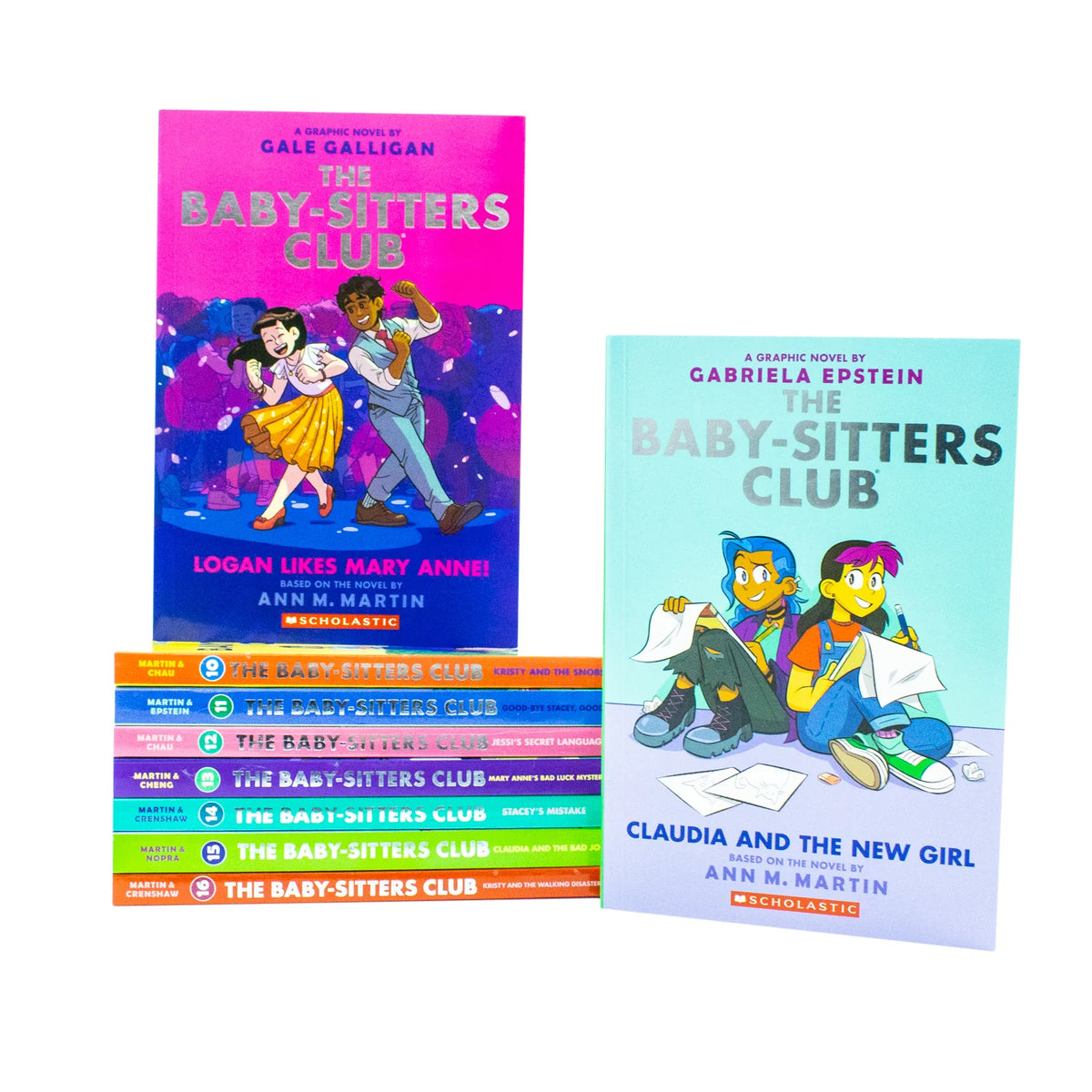 The Baby-Sitters Club Graphic Novels – 9 Book Collection: Logan Likes Mary Anne!, Claudia and the New Girl & More - By Ann M. Martin - Paperback