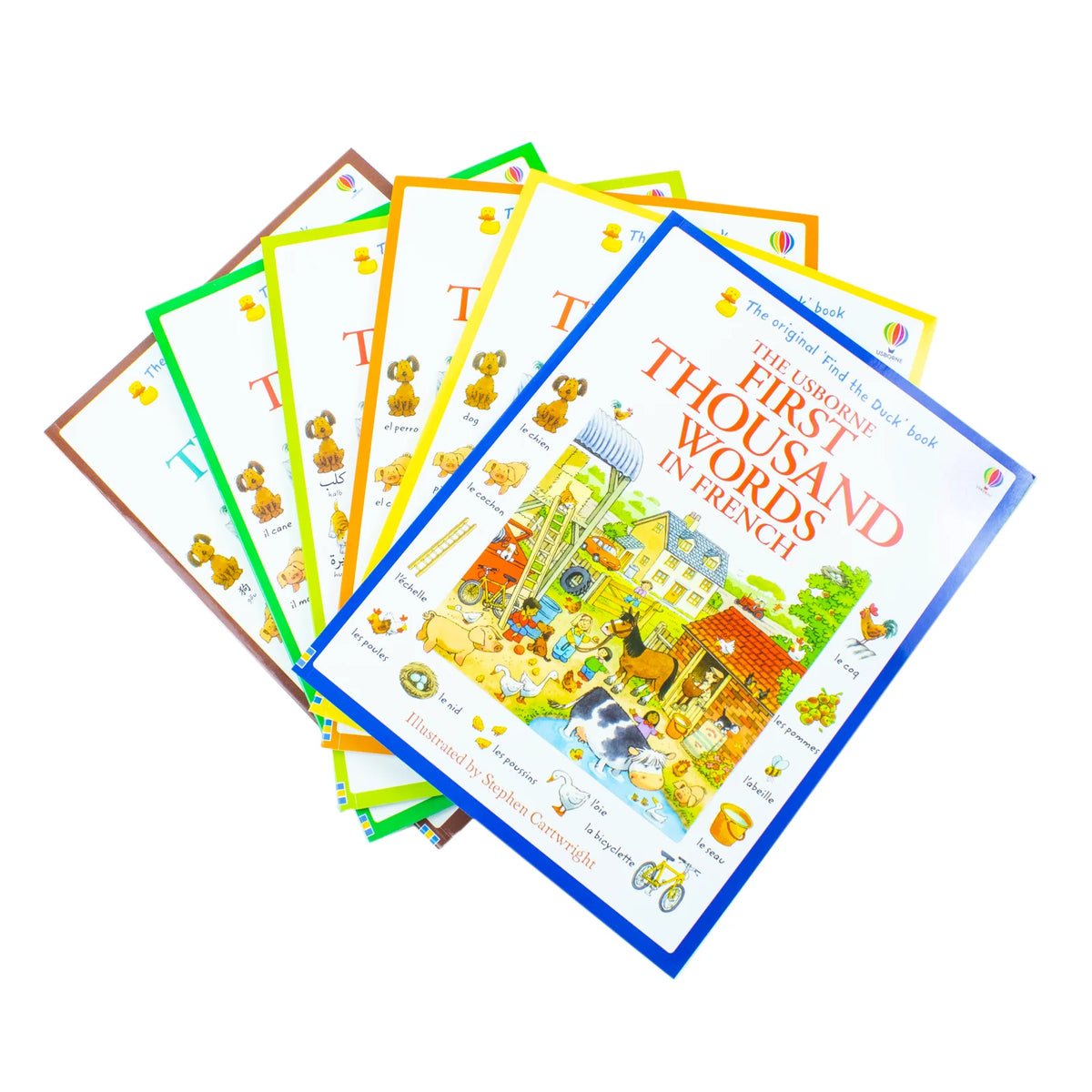 Usborne First Thousand Words – 6 Book Language Collection: English, Arabic, Chinese, Italian, French & Spanish - By Heather Amery - Paperback