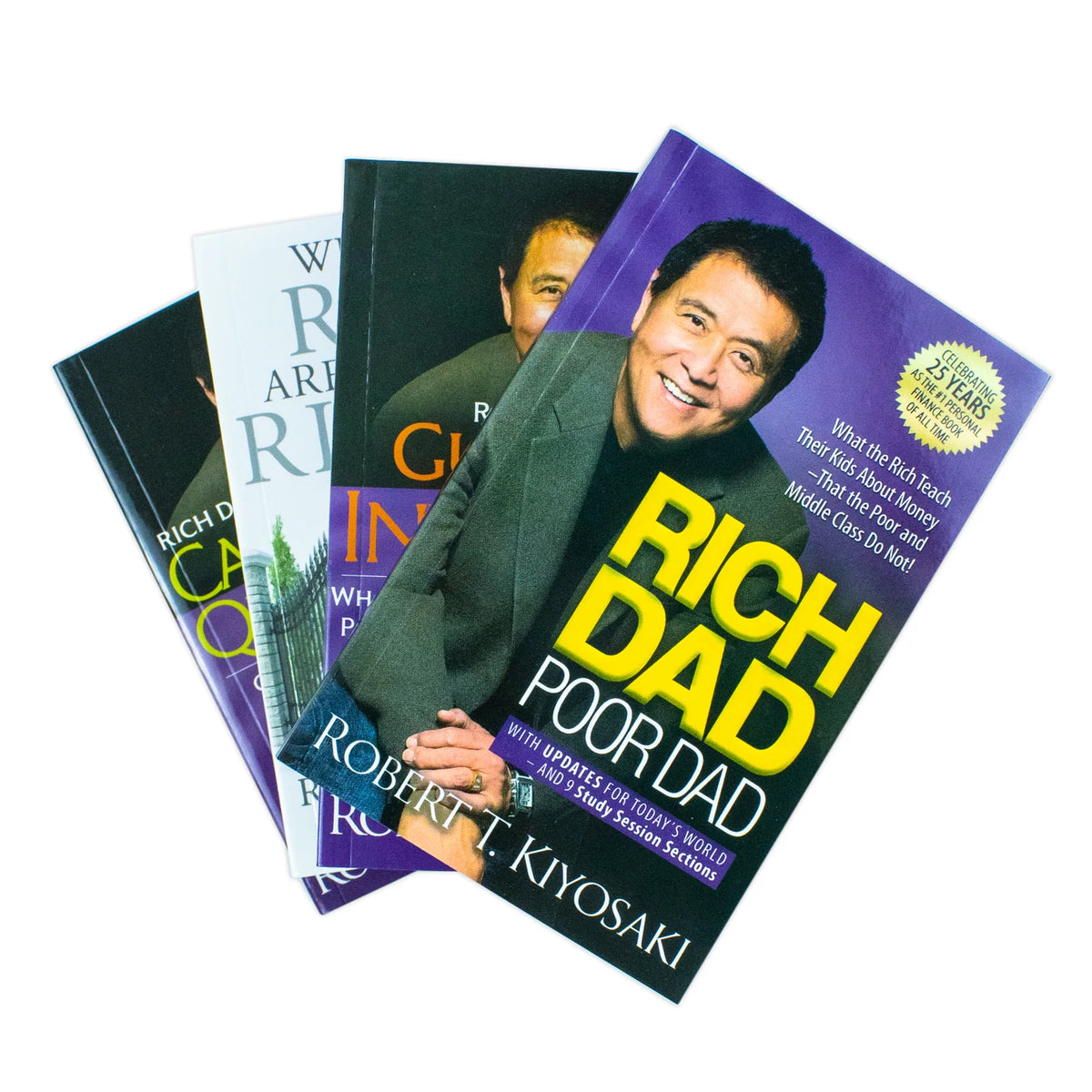 Robert T. Kiyosaki Collection – 4 Book Set: Rich Dad Poor Dad, Cashflow Quadrant, Guide to Investing & More - By Robert T. Kiyosaki - Paperback