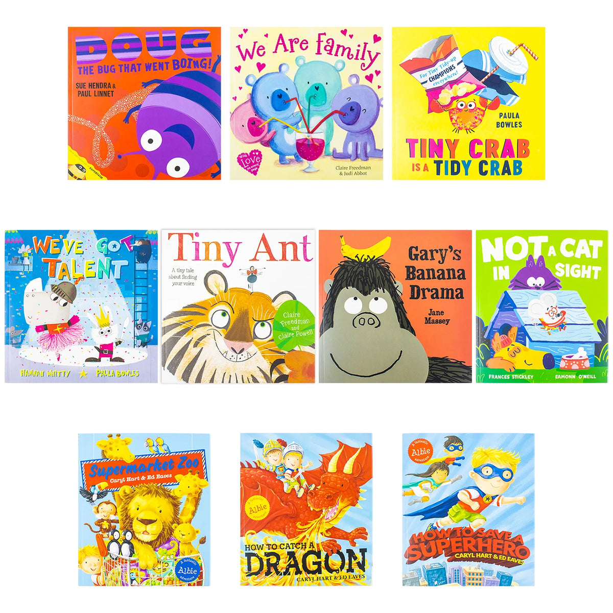 Children's Picture Books Collection – 10 Book Set: Tiny Ant, We Are Family, Supermarket Zoo & More - Paperback